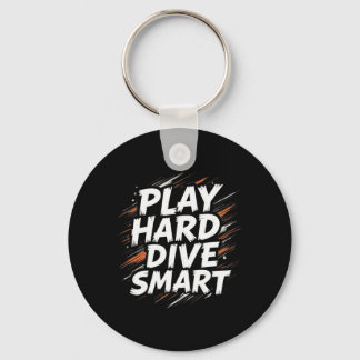 Funny Soccer Quote Gift Play Hard Key Ring