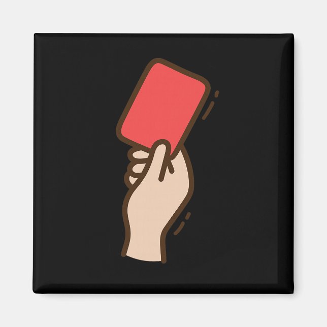 Funny Soccer Red Card  Magnet (Front)