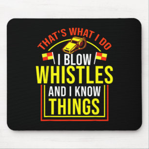 Funny Soccer Referee Design, Gift For Ref  Mouse Mat