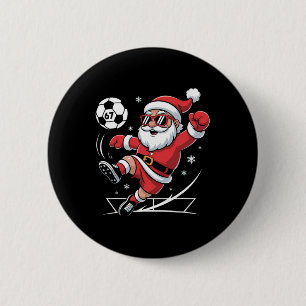 Funny Soccer Santa 67 Meme Christmas Xmas Pajamas 6 Cm Round Badge
