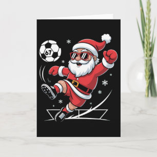 Funny Soccer Santa 67 Meme Christmas Xmas Pajamas Card