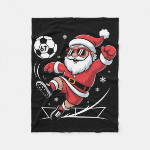 Funny Soccer Santa 67 Meme Christmas Xmas Pajamas Fleece Blanket