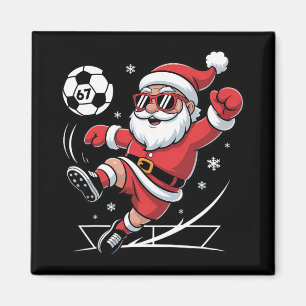 Funny Soccer Santa 67 Meme Christmas Xmas Pyjamas Magnet