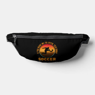 Funny Soccer Saying Vintage Silhouette Player Bum Bags