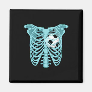 Funny Soccer Skeleton Chest Rib Cage X-ray Sports Magnet