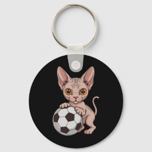 Funny Soccer Sphynx Just Girl Who Loves Cats Play Key Ring