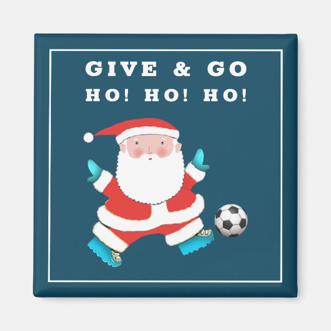 Funny Soccer Stocking Stuffer Magnet (Front)