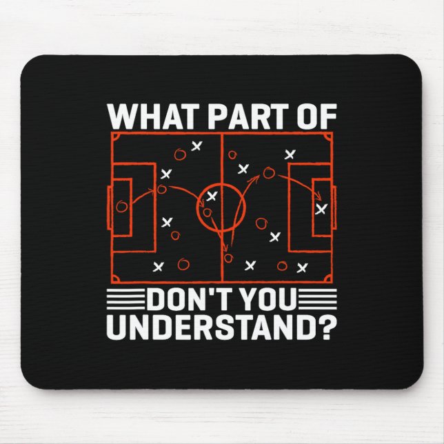 Funny Soccer Strategy Board Meme Design  Mouse Mat (Front)