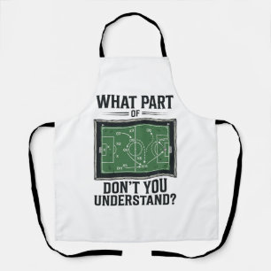Funny Soccer Tactics Coach Vintage Shirt Design_1 Apron