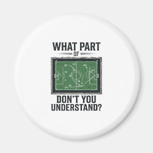 Funny Soccer Tactics Coach Vintage Shirt Design_1 Magnet
