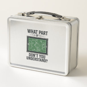 Funny Soccer Tactics Coach Vintage Shirt Design_1 Metal Lunch Box