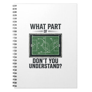 Funny Soccer Tactics Coach Vintage Shirt Design_1 Notebook