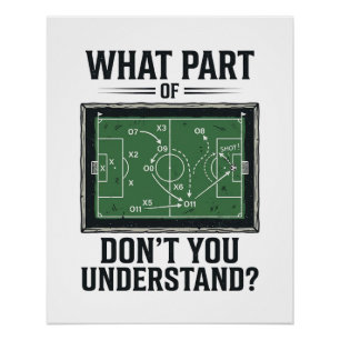 Funny Soccer Tactics Coach Vintage Shirt Design_1 Poster