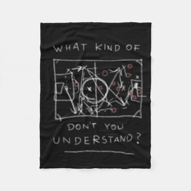 Funny Soccer Trainer Tactics Board Saying  Fleece Blanket (Front)
