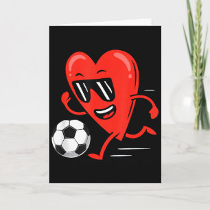 Funny Soccer Valentines Day Heart Boys Mens Sports Card