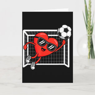 Funny Soccer Valentines Day Heart Boys Mens Sports Card