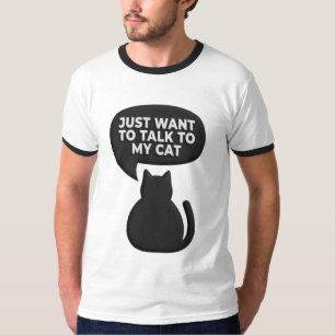 Funny Social Anxiety Cat Shirt Sarcastic Cat Dad