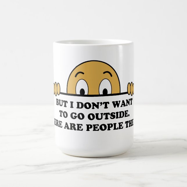 Funny Social Anxiety Coronavirus Coffee Mug (Center)