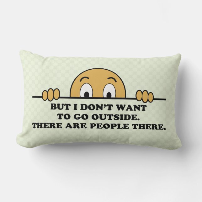 Funny Social Anxiety Coronavirus Lumbar Cushion (Front)