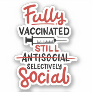 Funny Social Distance Antisocial Vaccinated COVID