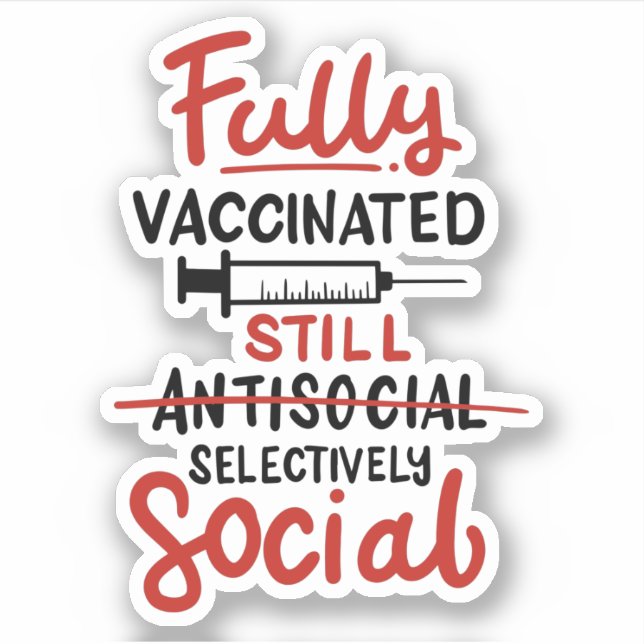 Funny Social Distance Antisocial Vaccinated COVID (Front)