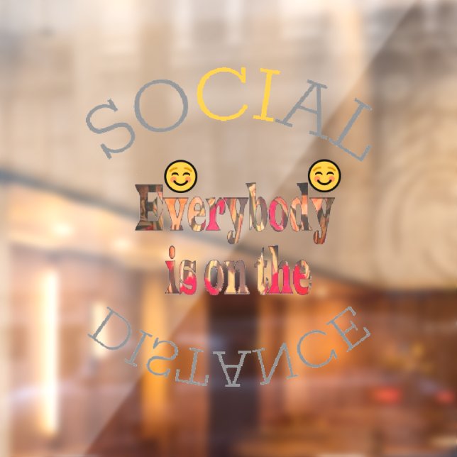 Funny Social Distance Window Cling (Sheet 2)