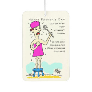 Funny Social Distancing Father's Day Car Air Freshener