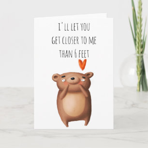 Funny Social Distancing Valentine's day Love Card