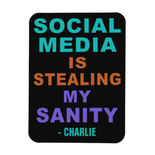 Funny “Social Media” custom name magnet