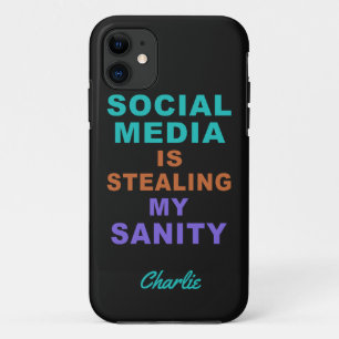 Funny “Social Media” custom name phone cases