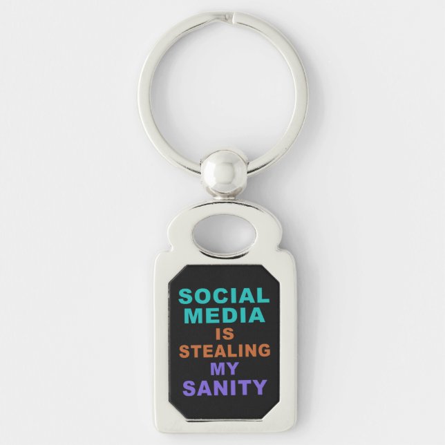 Funny “Social Media” key chain (Front)