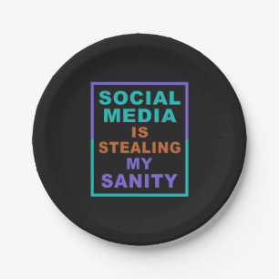 Funny “Social Media” paper plates