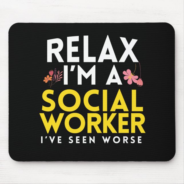 Funny Social Work Worker Gift Mouse Mat (Front)