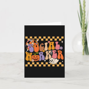 Funny Social Worker Halloween School Social Work R Card