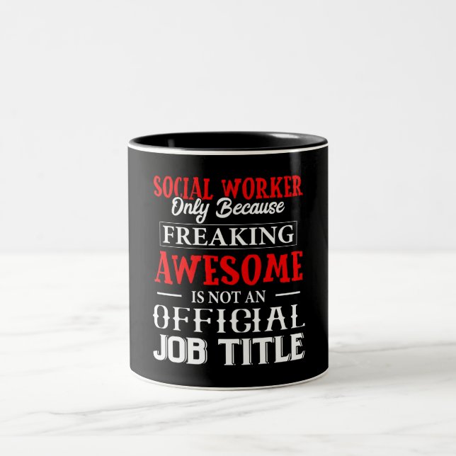 Funny Social Worker  Mug (Center)