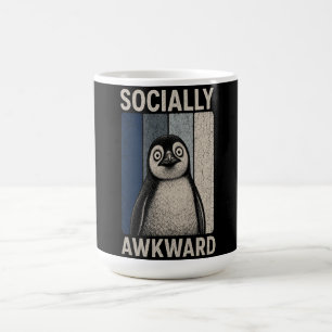 Funny Socially Awkward Penguin Retro Humour Coffee Mug