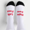 FUNNY! Socks - Left foot Right Foot - Red