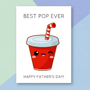 Funny Soda Best Pop Pun Father's Day Card