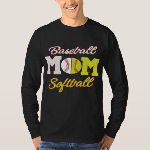 Funny Softball Baseball Mum for Women T-Shirt