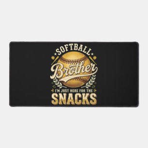 Funny Softball Brother Snacks Sports Desk Mat