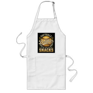 Funny Softball Brother Snacks Sports Long Apron
