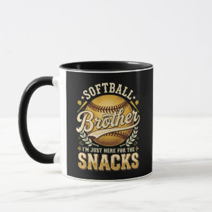 Funny Softball Brother Snacks Sports Mug
