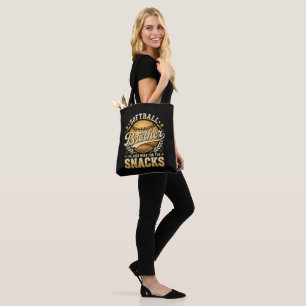 Funny Softball Brother Snacks Sports Tote Bag