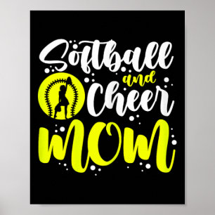 Funny Softball Cheerleading Lover Graphic Softball Poster