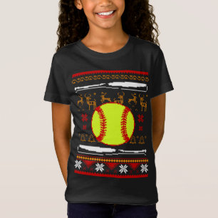 Funny Softball Christmas Gift T-Shirt