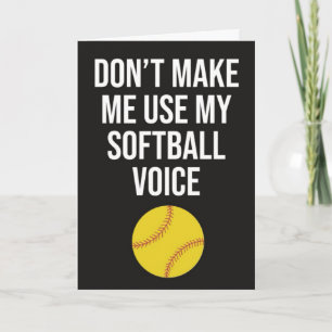 Funny Softball Coach Cards Sports Team Players 