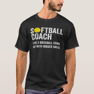 Funny Softball Coach Definition Dad Mum Baseball A T-Shirt