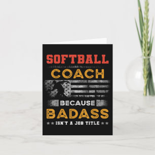 Funny Softball Coach Gift For Men, Bad Softball Co Card