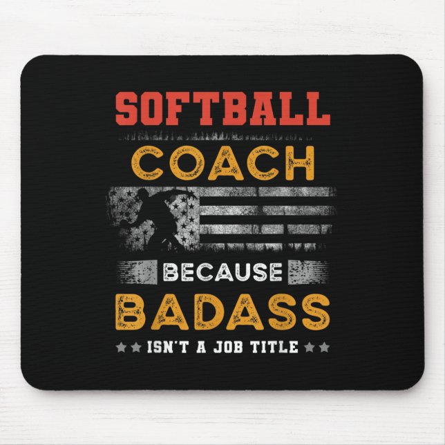 Funny Softball Coach Gift For Men, Bad Softball Co Mouse Mat (Front)