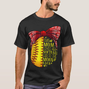 Funny Softball Gift Mum Women Pitcher Catcher Girl T-Shirt